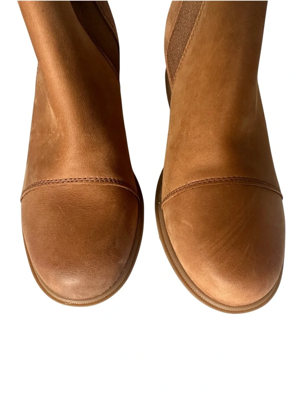 Sorel Evie II Chelsea Waterproof Leather Suede Wedge Boots 7.5